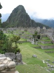 View of ruins (Waynu Picchu in the background)