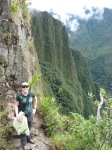 The steep hike up Waynu Picchu